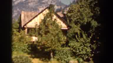 Chelan Washington (1939): Panoramic View Of House On Top Of Mountain Surrounded By