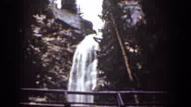 Chelan Washington (1939): A Beautiful Cascade With White Frothy Water Near To A