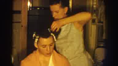 Nebraska (1959): Hairdresser Preparing Client Hair At Home
