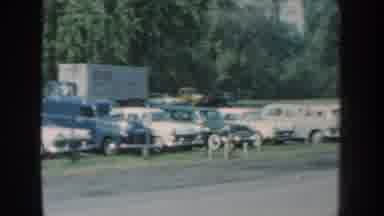 Nebraska (1959): Vintage Cars Lined Up At The Parking Area