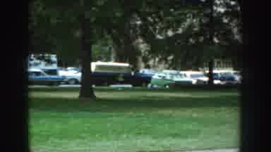 Nebraska (1959): A View Of The Front Lawn In Front Of A Apartment Complex