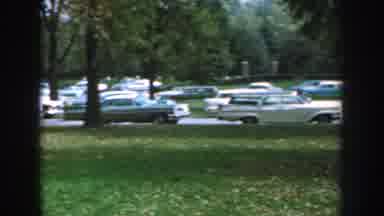 Nebraska (1959): Vintage Cars Parked Next To A Park