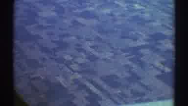 Los Angeles California (1969): Aerial View Of Brown And Green Farmland Plots On A