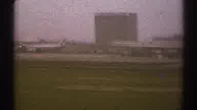 Los Angeles California (1969): Driving On The Runway With Side View Of The Airport
