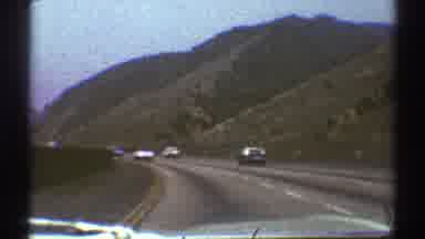 Los Angeles California (1969): Many Cars Driving Down A Highway System In A
