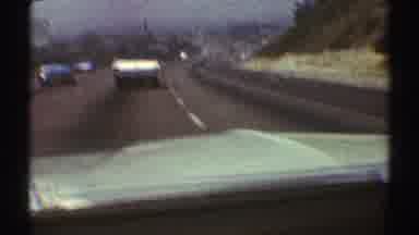 Los Angeles California (1969): High Speed Cars On A City Road