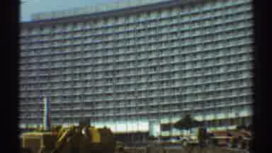 Los Angeles California (1969): A Big And White Building To Be Repaired