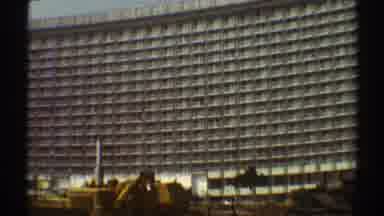 Los Angeles California (1969): High Twenty Story Grid line Hotel Apartment