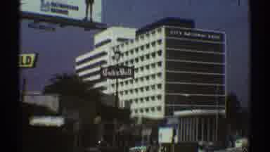 Los Angeles California-1969: Street View Approaching City National Bank Then Interior Hallway