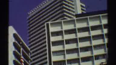 Los Angeles California (1969): View Of Three White Office Buildings And Green Tree
