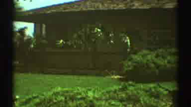 Los Angeles California (1969): View Of Brown House On Green Palm Trees On A Sunny