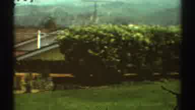 Los Angeles California (1969): Home Backyard With Swings That Overlooks Town
