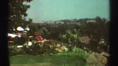 Los Angeles California (1969): Person Walking In Front Of The House Panoramic View