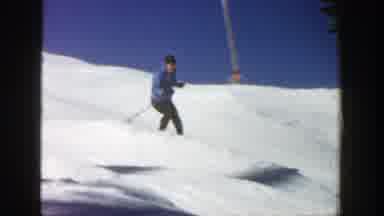 Aspen Colorado (1961): Two Men Practicing Skiing In A Winter Park On A Sunny Day