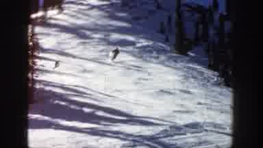 Aspen Colorado (1961): Young Man Comes Down Mountain At High Speed In Ski Station