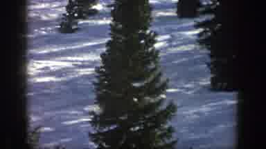 Aspen Colorado (1961): Person Skiing Off Of The Slopes In The Mountains Wearing