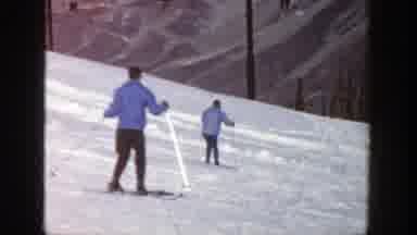 Aspen Colorado (1961): An Vintage Footage Of A Person Skiing On A Windy Hill