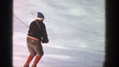 Aspen Colorado (1961): Man Practices Ski In Snowy Mountain Reaches Incredible