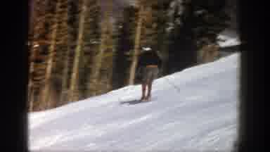 Aspen Colorado (1961): Man Skis On A Snow Mountain