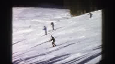 Aspen Colorado (1961): Skiing And Racing Down A Snowy Mountain With Skis