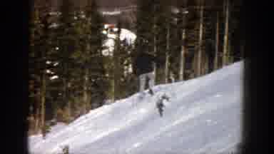 Aspen Colorado (1961): A Man Skiing Down A Low Slope All By Himself