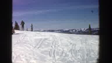 Aspen Colorado (1961): A Person Is Walking Up To The Top Of The Hill Of A Ski