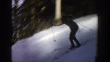Aspen Colorado (1961): Person Skiing Very Fast Down A Snow Covered Hill Surrounded
