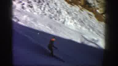 Aspen Colorado (1961): A Guy Goes Skiing Down A Simple Small Slope Short Video