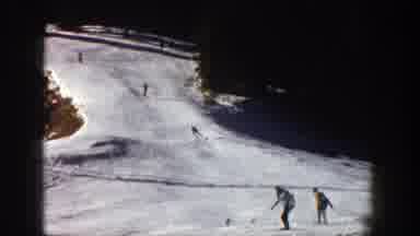 Aspen Colorado (1961): Professionals Skiers Going Down The Icy Slope