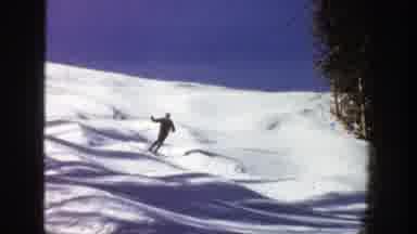 Aspen Colorado (1961): Young Lady On A Big Ski Slope Mountain