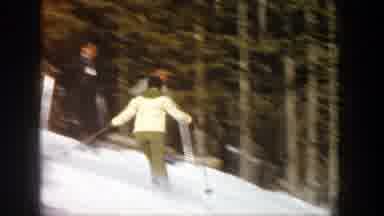 Aspen Colorado (1961): People Go Skiing On The A Sunny Day On The Fresh White Snow