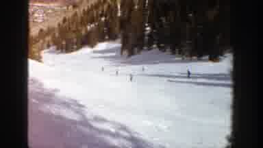 Aspen Colorado (1961): Group Skiing Inside The Public Ice Park