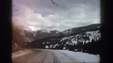 Aspen Colorado (1961): Driving Through Snowy Mountain Range Then Cut To Shot Of