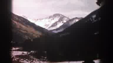 Aspen Colorado (1961): Landscape Footage Of A Snow Covered Mountain Peak On A