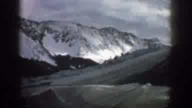 Aspen Colorado (1961): A Drive Along A Snowy Mountain Road In An Old Car