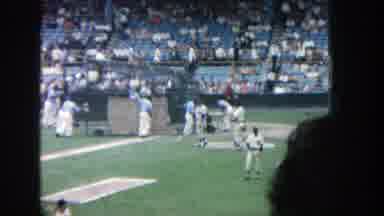 Yankee Stadium New York (1964): Baseball Players Pushing Iron Structure Into
