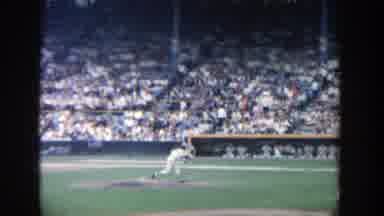 Yankee Stadium New York (1964): Pitcher Throwing Fastball To Seated Catcher In A