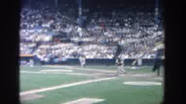 Yankee Stadium New York (1964): Ball Thrown Between Players At A Baseball Stadium