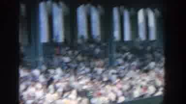 Yankee Stadium New York (1964): Camera Panning A Large Crowd Of People At A
