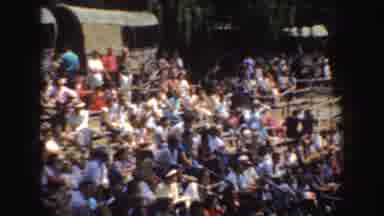 California (1952): View Of Audience In Outdoor Setting And Horse Drawn Carriage On