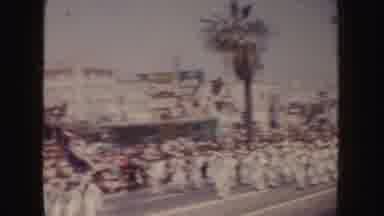 California (1952): Soldiers In White Marching In A Parade