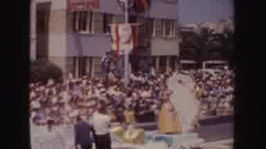 California (1952): Women Wearing Yellow Blue And Pink Swimwear Wave From White