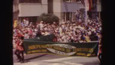 California (1952): Majorette Leading Marching Band In Parade