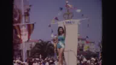 California (1952): Beautiful Women Queens With Bands And Floats Of Beautiful