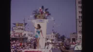 California (1952): People Are Watching Gymnastic In The Ground Marching Band