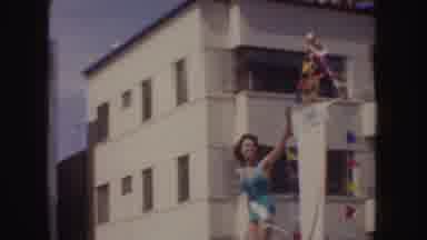 California (1952): A Beauty Queen From Greece Waves At The Crowd During The Street