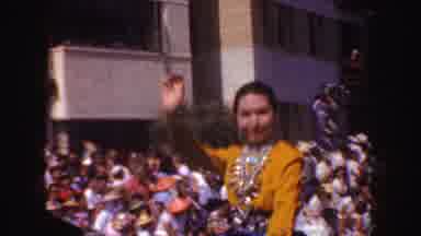 California (1952): Three Physically Distinct Women Wave On Some Floats In A Parade
