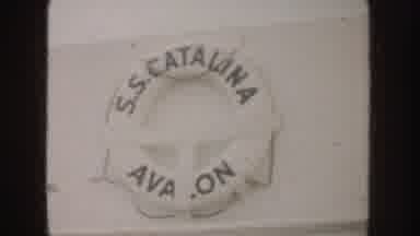 California (1952): White Life Preserver With Black Font That Reads Ss Catalina