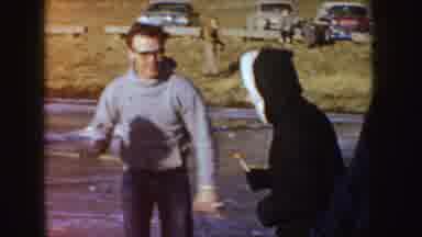 Idaho (1955): A Group Of Friends Playing On A Frozen Lake Close To The Shore