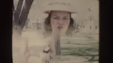 Idaho (1955): Two Beautiful White Dressed Girls Walking Along The Sidewalk